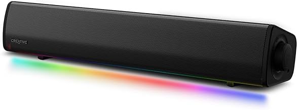 CREATIVE Sound Blaster GS3 Compact Gaming Soundbar with RGB and SuperWide Technology, USB Powered, Bluetooth 5.4, Headphone Output, for PC and Mac
