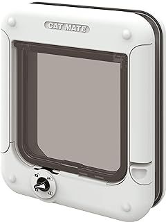 Cat Mate 4-Way Locking Cat Flap, Easy Installation in UPVC Doors, Glass, and Wooden Doors - White