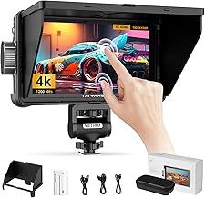 VILTROX DC-550 PRO 5.5 Inch Touchscreen Camera Video Monitor On-Camera Out Exposure Focus Assist Waveform Monitor 1200nits 4K HDMI DSLR Video External Monitor for Sony Canon Nikon with Battery