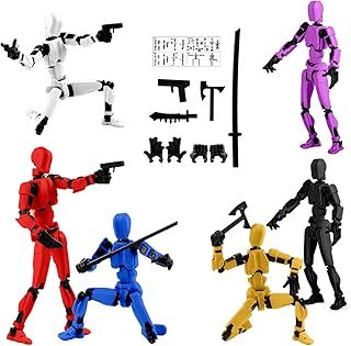 6sets T13 Action Figure, Robot Stop Motion Figures, Multi Movable Joints, Transformers, Action Figure