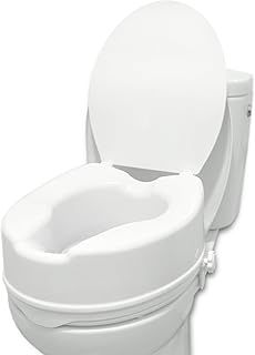 PEPE Mobility - Raised Toilet Seat with Lid 6 Inches for Elderly and Disabled Adults