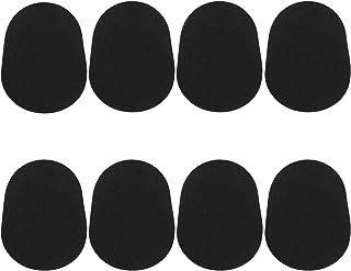8Pcs Mouthpiece Cushions Alto Tenor Saxophone & Clarinet Mouthpiece Patches Oval Rubber Mouthpiece Patches Pads, Black