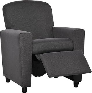 HOMCOM Kids Armchair Children Recliner Sofa Lounger Chair with Footrest for Playroom Bedroom Living Room, Grey