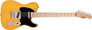 Squier by Fender Sonic Telecaster Electric Guitar, Maple Fingerboard, Black Pickguard, Butterscotch Blonde, Comes with Free Virtual Lessons
