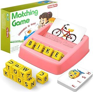 HahaGift Learning Toys for 2 3 4 Year Olds kids Gifts, Educational Toys for 3 4 5 Year Olds, Match Spelling Game Kids Toys age 3 4 5 Letter Spelling and Reading Montessori Toys for 2 3 Year Olds