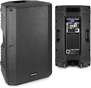 VONYX VSA150S 15 Inch Bluetooth Active DJ Speakers Pair - High Power 1000W RMS, Built-in Amplifier, Perfect for DJs & Live Events, Powered DJ Speakers, Active PA Speakers Pair - 1000W PA System