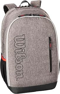 Wilson Team Tennis Backpack, Up to 2 Tennis Rackets, for Men and Women, Heather
