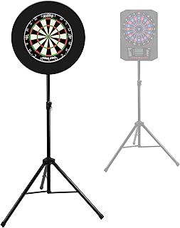 KOTO - Heavy Duty Dartboard Stand Adjustable Height to Middle of Board: 120cm - 190cm, Width of 90cm, 4 KG, Collapsible