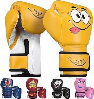 JAYEFO Kids Boxing Gloves - Training MMA Boys & Girls Punching Bag Kickboxing & Muay Thai Gloves, Best Gift for Kids, Youth Games Fun