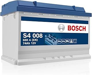 Bosch S4 008 Car Battery 74 A/h - 680 A - 12 V Battery, Type 096, Lead-acid for Non-Start/Stop Vehicles, Left (-) Right (+), 278 x 175 x 190 mm