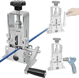 FTJKGH Wire Stripping Machine, with Hand Crank or Drill Powered Wire Stripper Machine, Aluminum Alloy Manual Wire Stripper for 1-25 mm Cable, Portable Wire Stripping Machine for Scrap Copper Recycling