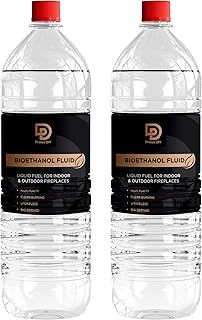 Primes DIY Premium Bioethanol Fuel, Bio Ethanol Liquid Fuel for Fires Pits, Fireplace High Purity Clean Burning, Indoor & Outdoor Liquid Fuel Liquid use in firepit, stoves, Table top burners (2 litre)