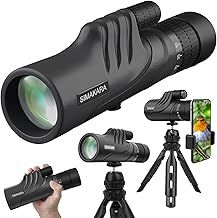 High Power Prism Monocular Telescope with Low Night Vision, 10-30X42 HD Zoom Waterproof Pocket Compact Monoculars for Adults Bird Watching Traveling Hiking-with Smart Phone Adapter Tripod