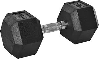 HOMCOM 12.5KG/15KG/17.5KG/20KG Single Rubber Hex Dumbbell Portable Hand Weights Dumbbell for Home Gym Workout Fitness