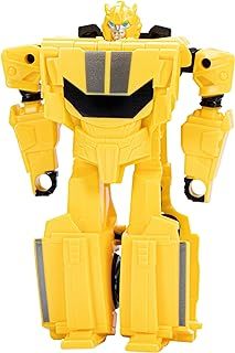Transformers Toys EarthSpark 1-Step Flip Changer Bumblebee 10-cm Action Figure, Robot Toys for Ages 6 and Up