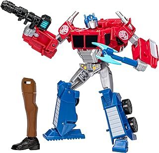 Transformers Toys EarthSpark Deluxe Class Optimus Prime, 12.5-cm Action Figure, Robot Toys for Children Aged 6 and Up