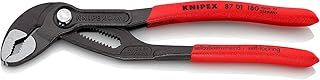 Knipex Cobra® High-Tech Water Pump Pliers grey atramentized, with non-slip plastic coating 180 mm 87 01 180