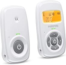 Motorola Nursery Baby Monitor AM24 - Audio Only with High Sensitive Microphone - Parent Unit with 300M Range, Room Temperature Monitoring and LED Sound Indication - White