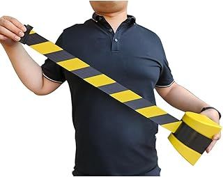 Magnetic Wall Mount Queue Barrier Belt, Retractable Barrier, with ABS plastic housing, 5/10 m arning Belt People Guidance System (10M)