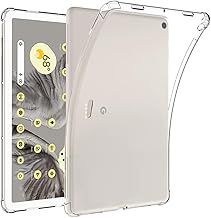 carinacoco Clear Case for Google Pixel Tablet 11 inch, Ultra Transparent Soft TPU Protective Cover, Lightweight Flexible Silicone Shockproof Rugged Back Case for Google Pixel Tablet