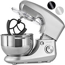 Andrew James Stand Mixer for Baking Food Mixer | 1300W Max | Large 5.5 Litre Bowl 6 Speed Pulse Mode | Kitchen Cake Mixers | Flexi-Beater Dough Hook Balloon Whisk Removable Splash Guard