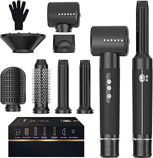 UKLISS Magic Styler 7 in 1 Hair Styler, Hair Dryer Brush with Air Auto-Wrap Curler, Hot Hair Brush, Blow Dry Hair Brush, Concentrator, Diffuser, Hot Air Styler Gifts Sets for Family, Wife, Women