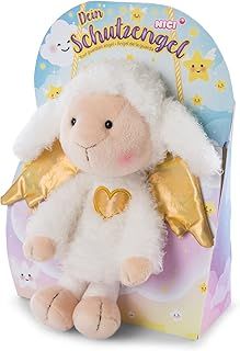 NICI Soft toy guardian angel La La Lammie 30cm in gift box – Sheep cuddly toys for girls, boys & babies – Fluffy stuffed animal to cuddle, play & gift – Plush animals, White/Gold