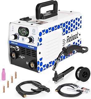 Gasless Welder,240V 145A Portable Mig Welding Machine 3-in-1 MIG/ARC/Lift TIG Inverter IGBT Synergy Stick Welder,Smart Digital LED Dispaly with MIG Torch/Flux Core Welding Wire