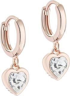 Ted Baker Hanniy Crystal Heart Huggie Hoop Earrings For Women