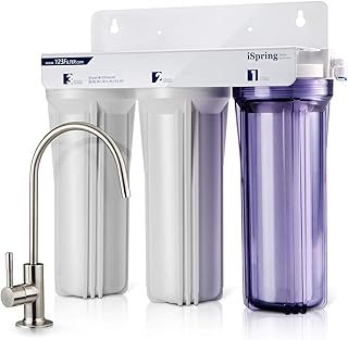 iSpring US31 Classic 3-Stage Under Sink Water Filtration System for Drinking, Tankless, High Capacity, Sediment + GAC + CTO (Newest Version)