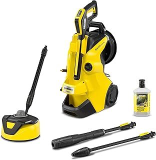 Kärcher K 4 Power Control Home Pressure Washer, Pressure: max 130 bar, Flow Rate: 420 l/h, Area: 30 m²/h, Water Filter, Weight: 11.5 kg, High-Pressure Gun, Dirt Blaster, Spray Lance, Home Kit