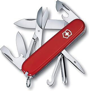 Victorinox Super Tinker, Swiss Army Knife, Medium, Multi Tool, 14 Functions, Blade, Bottle Opener, Red