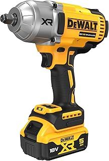 DEWALT DCF900P2T-GB 18V XR Brushless 1/2" High Torque Impact Wrench Hog Ring 1396Nm with 2 x 5Ah Batteries in TSTAK