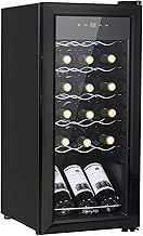 display4top Wine Fridge, Wine Cooler,Wine refrigerator,Digital Touch Screen Controls,black (18 Bottles)