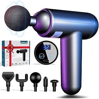 Massage Gun Deep Tissue Muscle Massager, Electric Handheld Percussion Sports Massager Gun,Muscle Massage Guns for Foot Neck Back Leg Shoulder, Mothers Day Gifts for Mum Birthday Gifts for him/her/Men