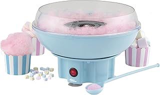 Giles & Posner EK2641GSBL Candy Floss Maker – Cotton Candy Sweet Machine, Retro Carnival Funfair Style Machine for Kids, Parties, Home, Fun Snacks Treat Maker, Portable, Includes Candy Sticks, Blue