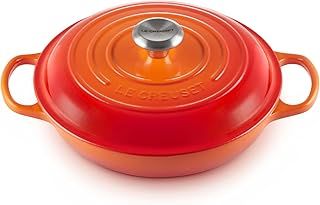 Le Creuset Signature Enamelled Cast Iron Shallow Casserole Dish With Lid, 26 cm, 2 Litres, Volcanic, 21180260902430