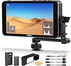 NEEWER F400 PRO 6 Inch Camera Field Monitor, Waveform, Vector Scope, Full HD 1920x1080 IPS 4K HDMI Input DSLR Video Peaking Focus Assist, DC Input Output, Tilt Arm, F550 Battery & Charger Included