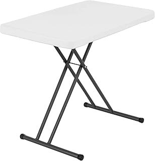 LIFETIME 28241 30-Inch Adjustable Height Personal Table, White Granite, 30 Inch