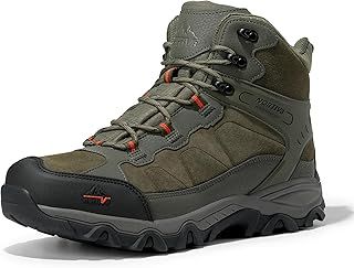 NORTIV 8 Men's Waterproof Hiking Boots Outdoor Mid Trekking Backpacking Mountaineering Shoes JS19004M
