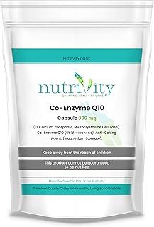 Ubiquinone CoQ10 Supplements 300mg, 365 High-Strength Naturally Fermented Coenzymes Q10 Capsules, High Absorption Antioxidant Supplement Immune Support & Reduce Headaches, UK Made