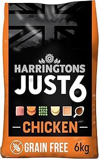 Harringtons Just 6 Complete Grain Free Hypoallergenic Chicken & Veg Dry Adult Dog Food 6kg - With Added Fresh Baked Bites