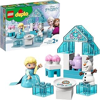 LEGO 10920 DUPLO Disney Princess Frozen 2 Elsa and Olaf's Ice Party Building Toy, with Cupcakes Teapot & Figures, Toys for Toddlers 2 plus Year Old
