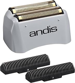 17155, Pro Shaver Replacement Foil and Cutter - Compatibles with Andis Models, Super Soft Gold Titanium Cutters - for Close Cutting, Smooth Shaving, No bumps or Irritation, Zero Finish – Black