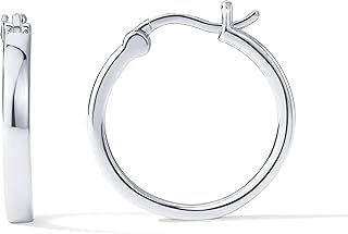PAVOI 14K Gold Plated 925 Sterling Silver Post Lightweight Hoops | 20mm and 30mm | Gold Hoop Earrings for Women
