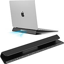 Laptop Cooling Stand Aluminium- Improved Cooling, Ergonomics, Stability, and Versatility - Compatible with MacBook and all Laptop, with Ruler, Version 2024