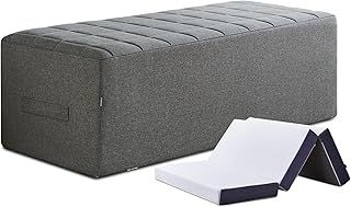Inofia Folding Mattress Cover, Foldable Mattress Storage Bag, Sofa Bed Cover,Durable Carry Case Fits for 15cm Double Tri Folding Mattress,Washable （Mattress Not Included）