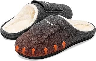 Dr.warm Heated Slippers, Electric Heating Slipper Unisex Heating Foot Warmer Winter Electric Plush Heating Shoes with Rechargeable Battery Feet Warmers for Women Men