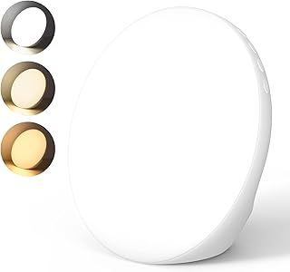 SAD Lamp, AUINSKY 10,000 Lux Light Therapy Lamp with 3 Color Modes, 4 Timer Settings, 5 Brightness Levels & Stepless Dimming, Full UV-Free Natural Sunlight Lamp, Portable Daylight Lamp for Home/Office