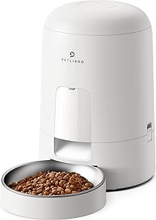 PETLIBRO Automatic Cat Feeders, Cat Food Dispenser with Stainless Steel Bowl, Timed Cat Feeder, Programmable Portion Size Control 6 Meals Per Day, 2L for Cats Dogs Pets